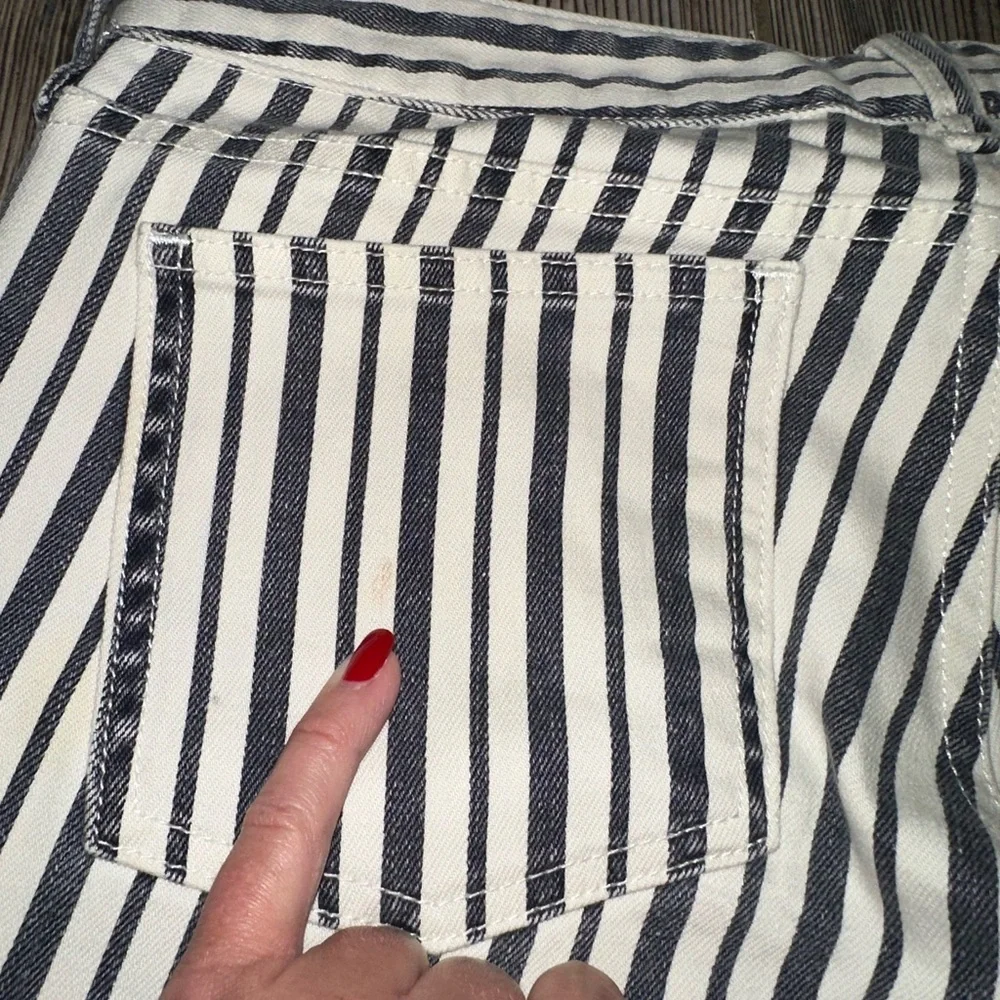 Tory Burch Marlien Legging Navy and White Striped Skinny Pants Jeans Soft 8